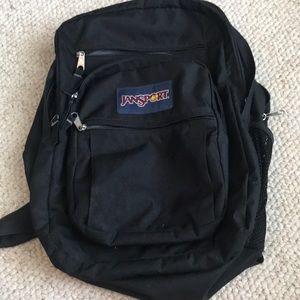 jansport black big student backpack